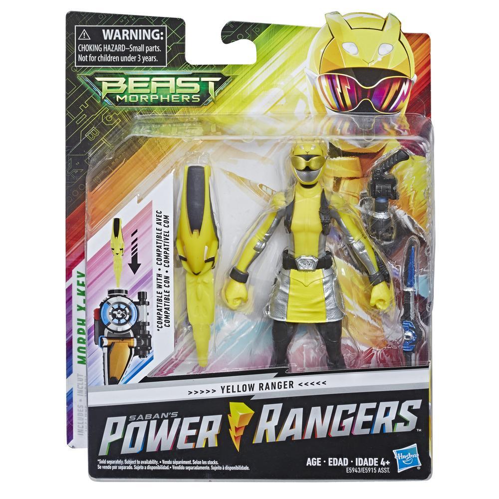 Power Rangers Beast Morphers Yellow Ranger 6-inch Action Figure Toy