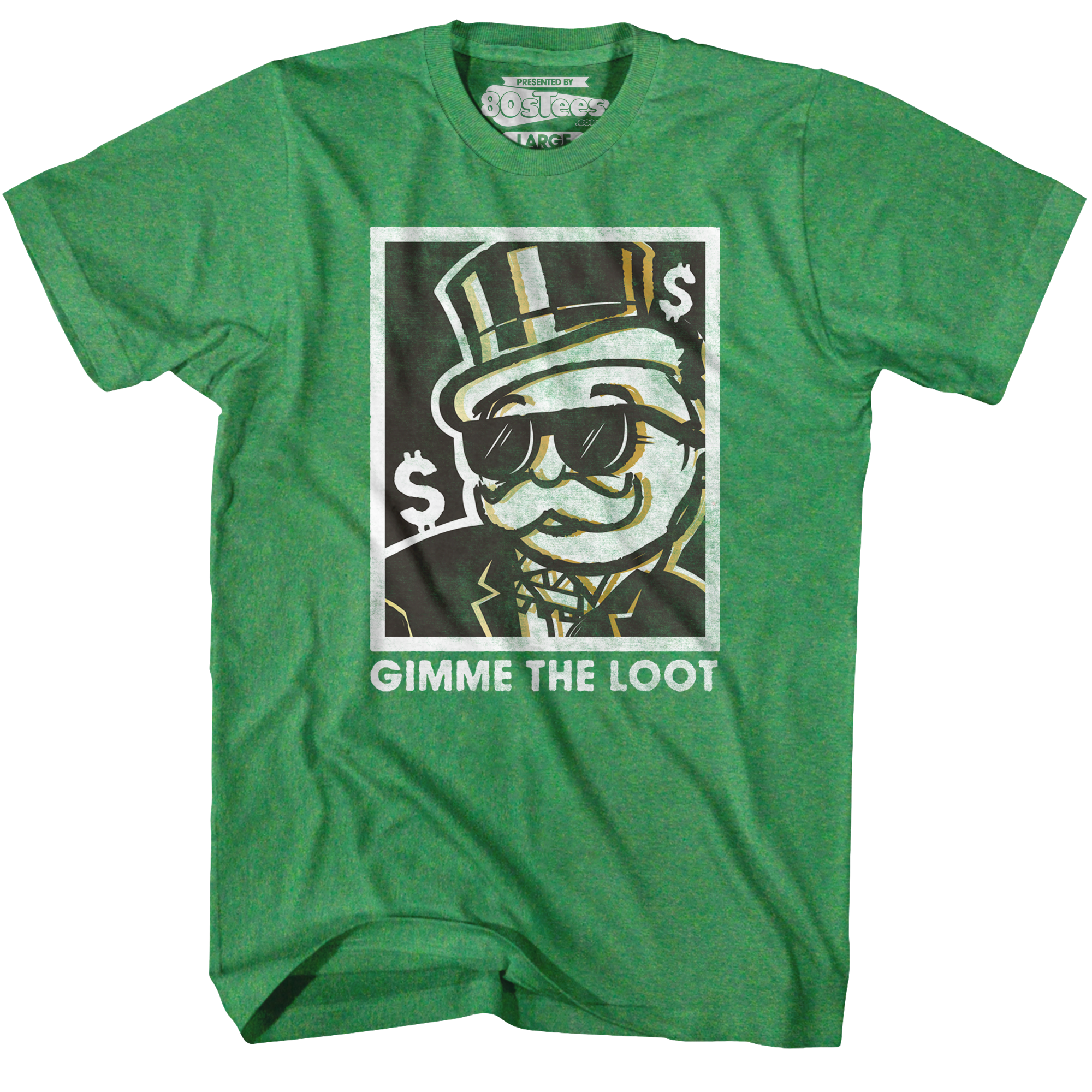 80sTees Gimme The Loot Mr. Monopoly T-Shirt
