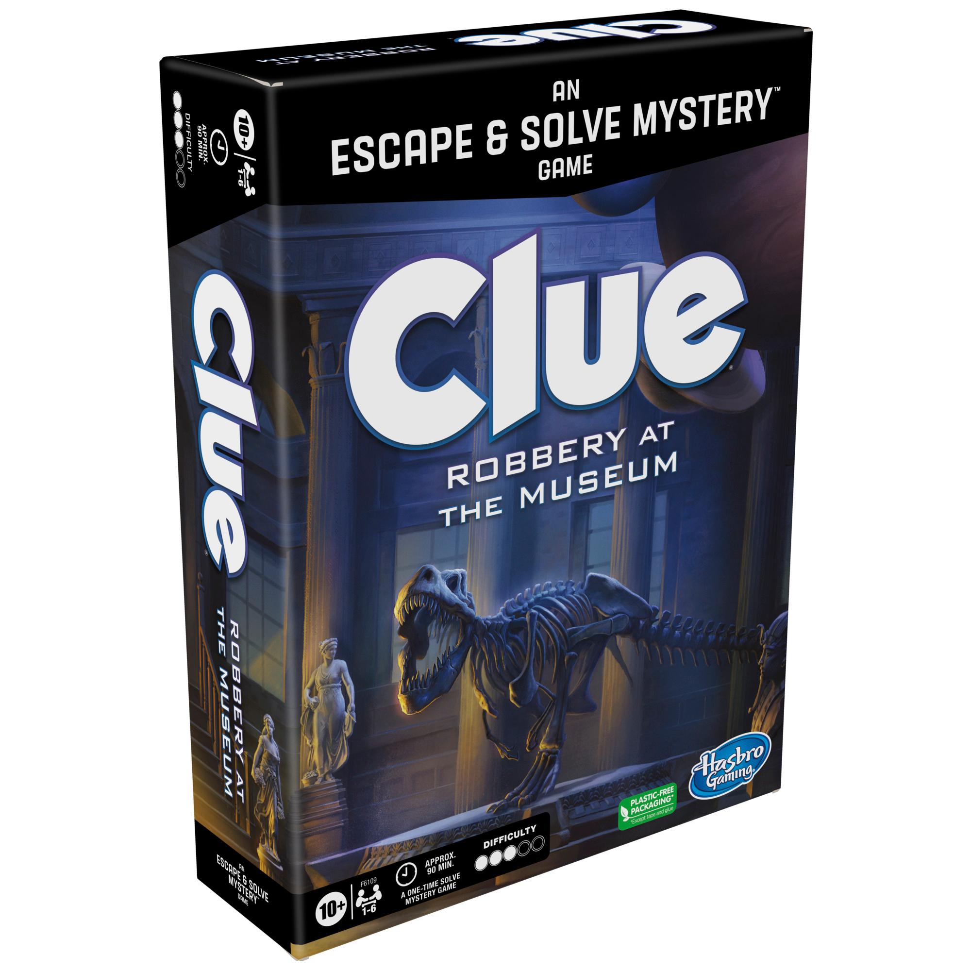 Clue Board Game Robbery at the Museum, Clue Escape Room Game, Cooperative  Family Game - Hasbro Games