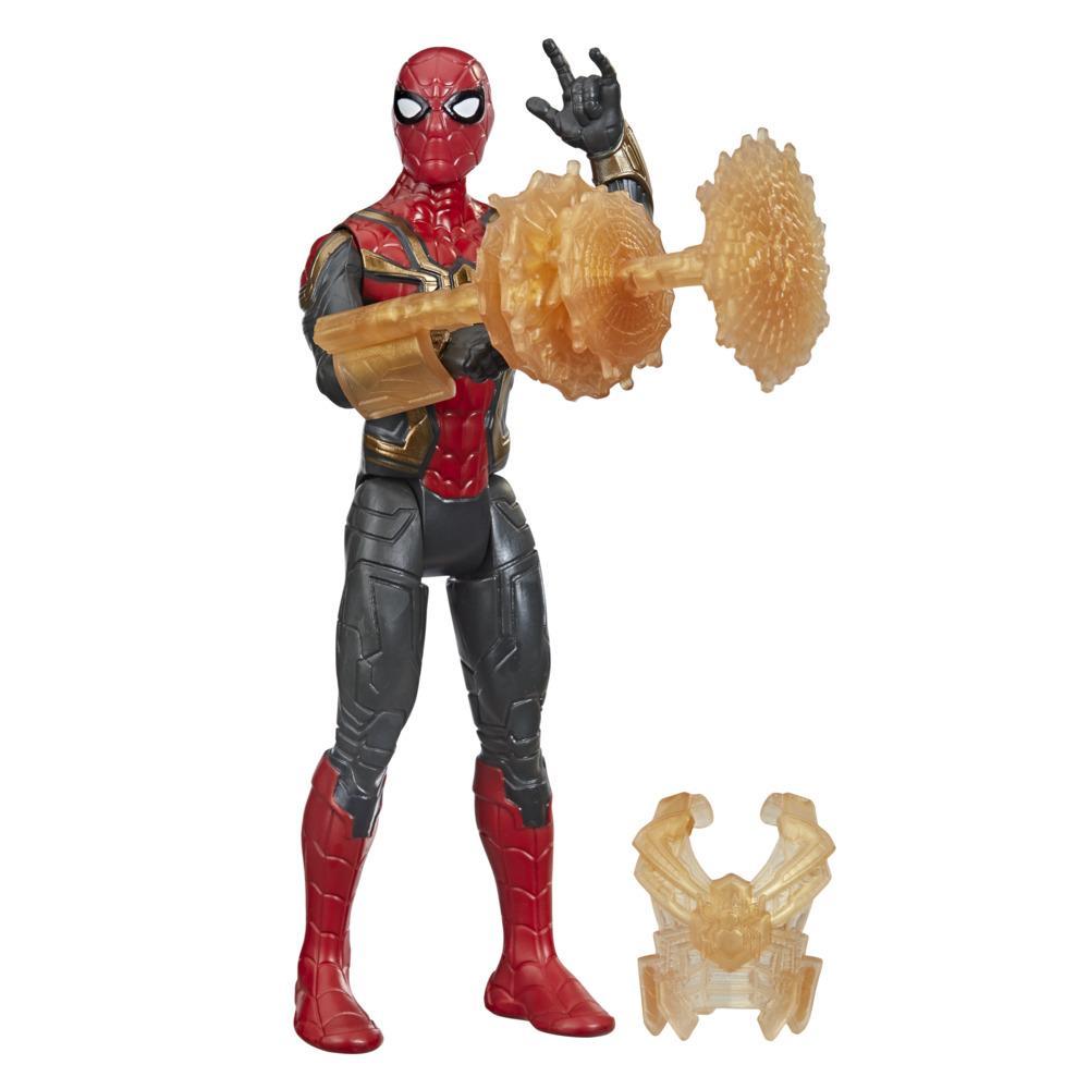 Marvel Spider-Man 6-Inch Mystery Web Gear Iron Spider Integrated Suit, 1 Mystery Web Gear Armor Accessory and  1 Character Accessory, Ages 4 and Up
