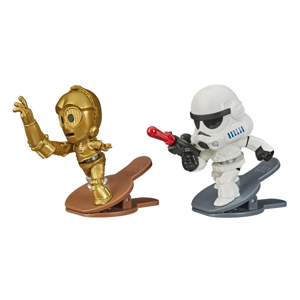 Star Wars Battle Bobblers C-3PO Vs Stormtrooper Clippable Battling Figure 2-Pack, Toys for Kids Ages 4 and Up