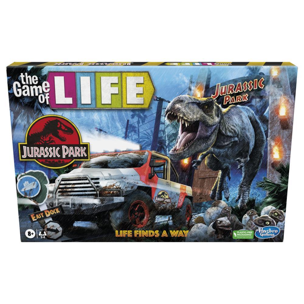 The Game of Life Jurassic Park Edition Game, Family Board Game for Kids Ages 8 and Up, Inspired by the Original Hit Movie