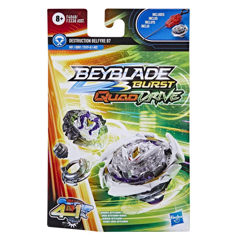 Beyblade Burst QuadDrive Destruction Belfyre B7 Spinning Top Starter Pack -- Battling Game Top Toy with Launcher