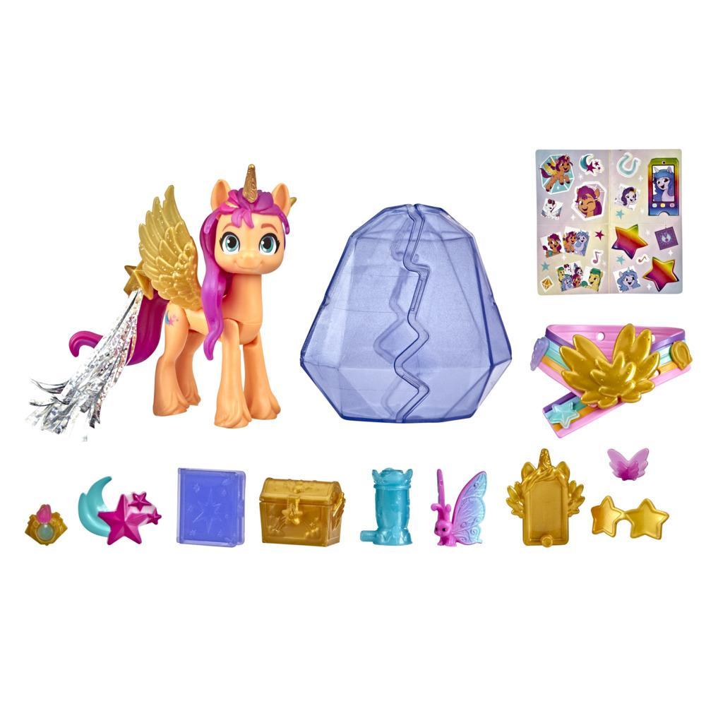 My Little Pony: A New Generation Movie Crystal Adventure Alicorn Sunny Starscout - 3-Inch Alicorn-Style Surprise Toy