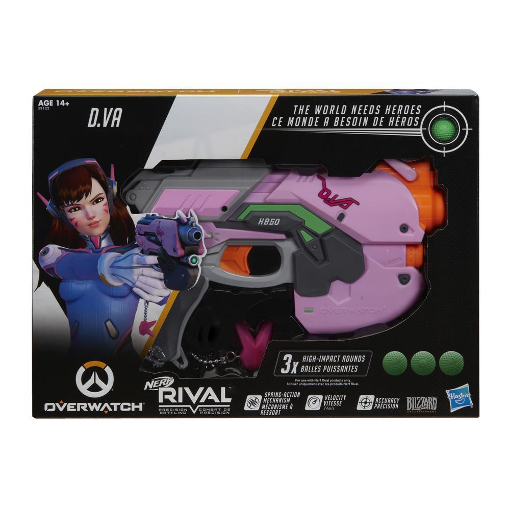 NERF Overwatch D.va Rival Blaster With 3 30x High Impact Rounds for sale online