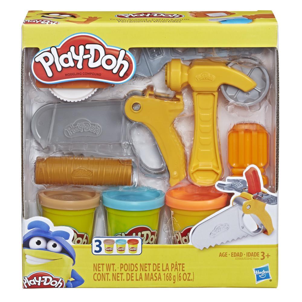 Play-Doh Toolin' Around Toy Tools Set for Kids with 3 Non-Toxic Colors -  Play-Doh