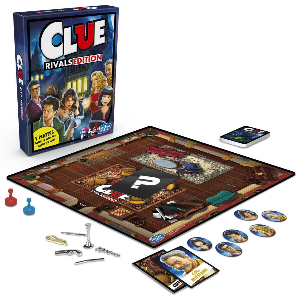 Clue Rivals Edition Board Game; 2 Player Game: Quick Gameplay | Hasbro ...