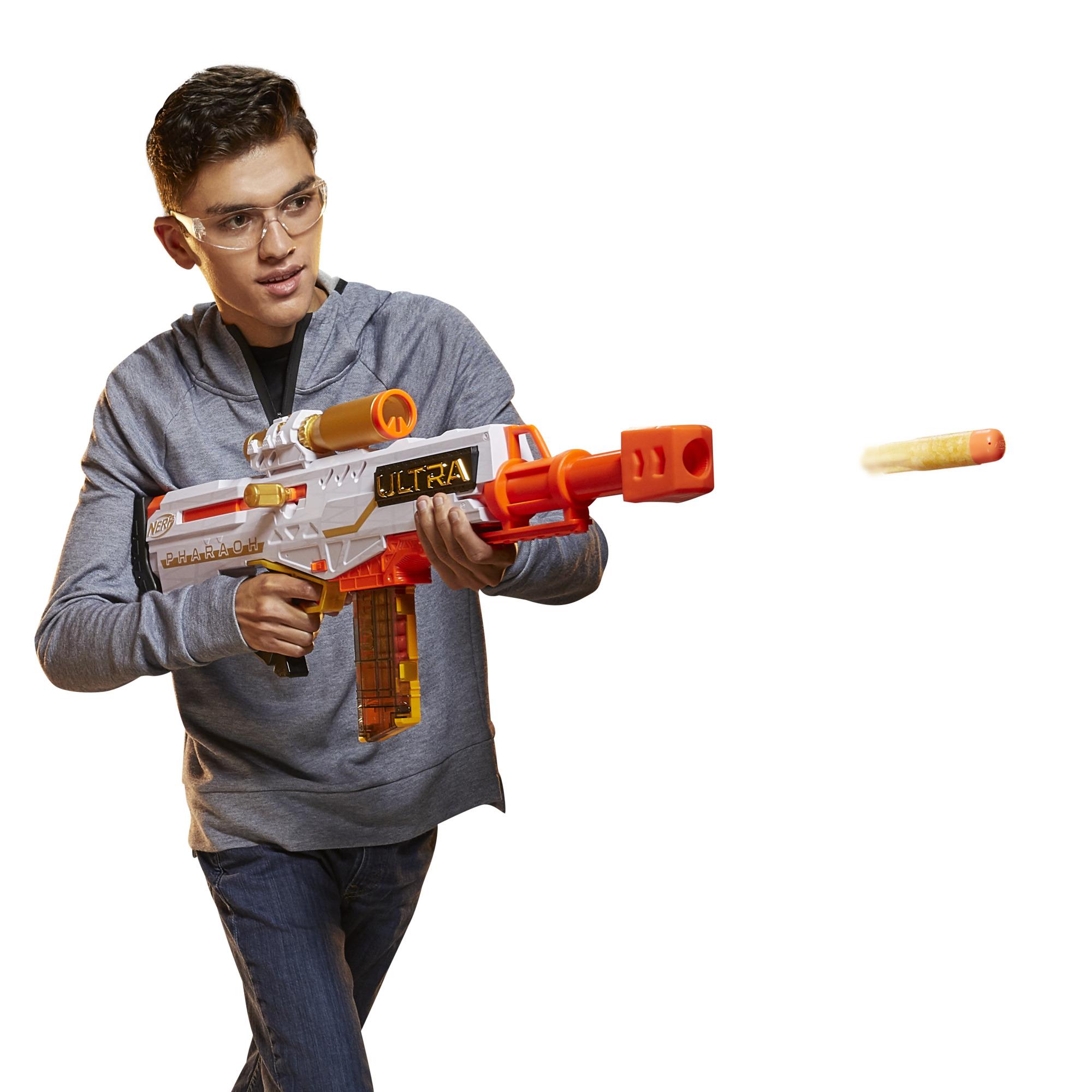 Nerf Ultra Pharaoh Blaster -- Gold Accents, 10-Dart Clip, 10 Nerf Ultra Darts, Compatible Only with Nerf Ultra Darts