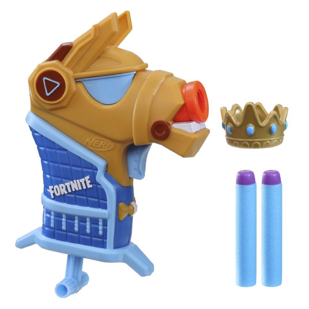 Nerf Fortnite Micro Y0nd3r Blaster -- Fortnite Yond3r Outfit Design -- Includes 2 Nerf Darts and Removable Crown