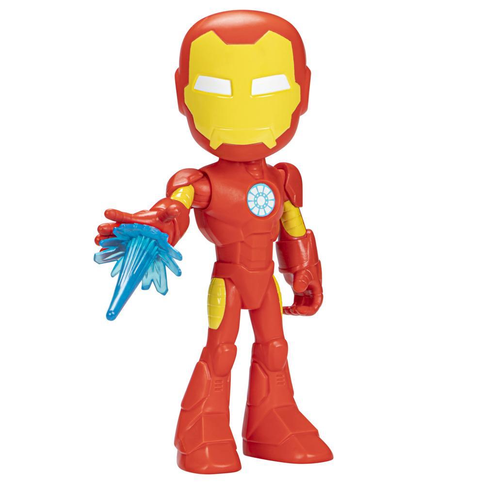 Marvel Spidey and His Amazing Friends Supersized Iron Man Action Figure, Preschool Superhero Toy for Kids Ages 3 and Up