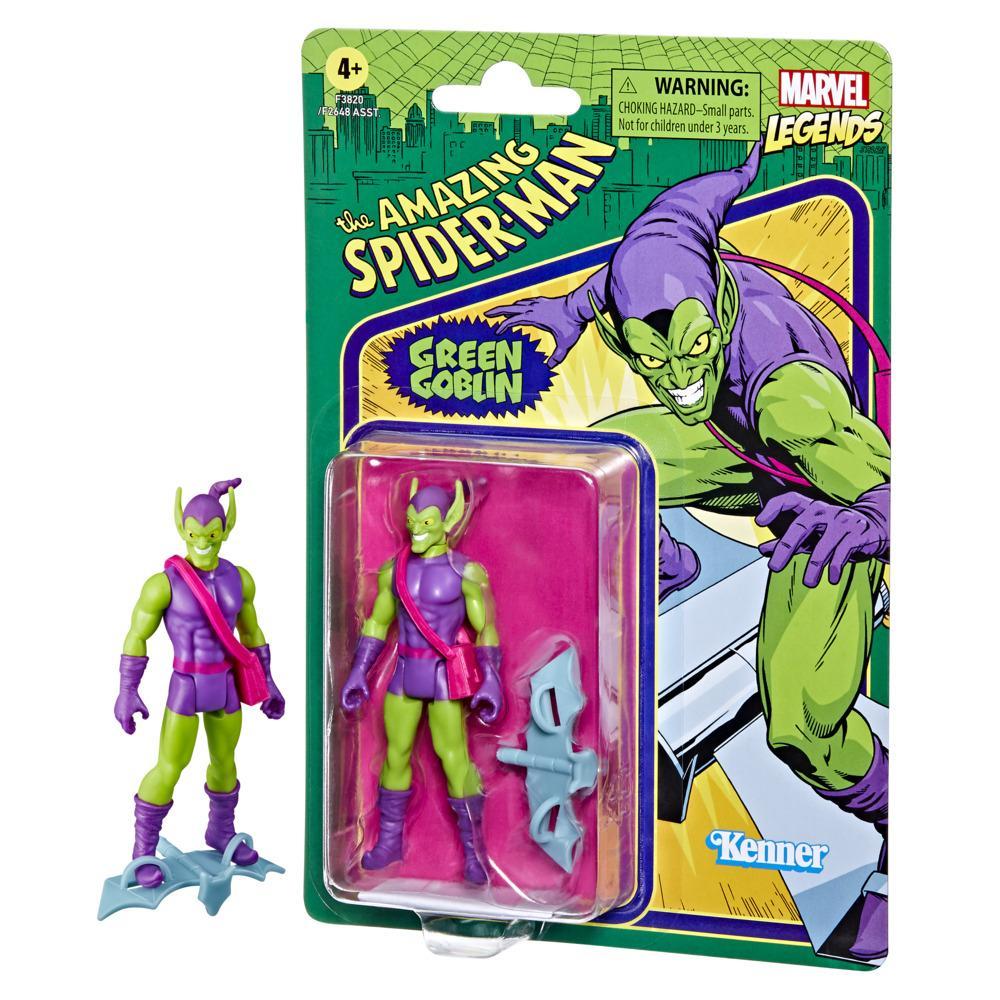 Hasbro Marvel Legends Series  Retro 375 Collection Green Goblin  Action Figure Toy, 2 Accessories - Marvel