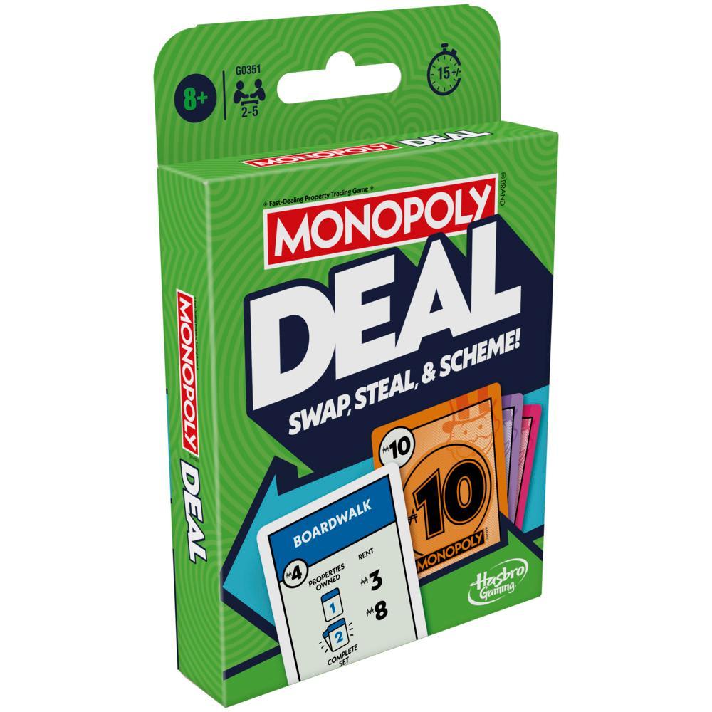 Monopoly Deal Card Game, Quick-Playing Family Card Game for 2-5