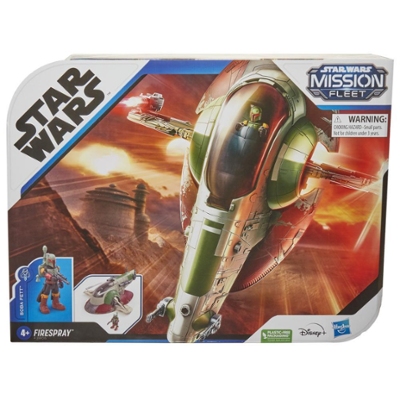 Star Wars Mission Fleet Starship Skirmish, Boba Fett and Starship Toy for Kids, 2.5-Inch-Scale Figure and Vehicle