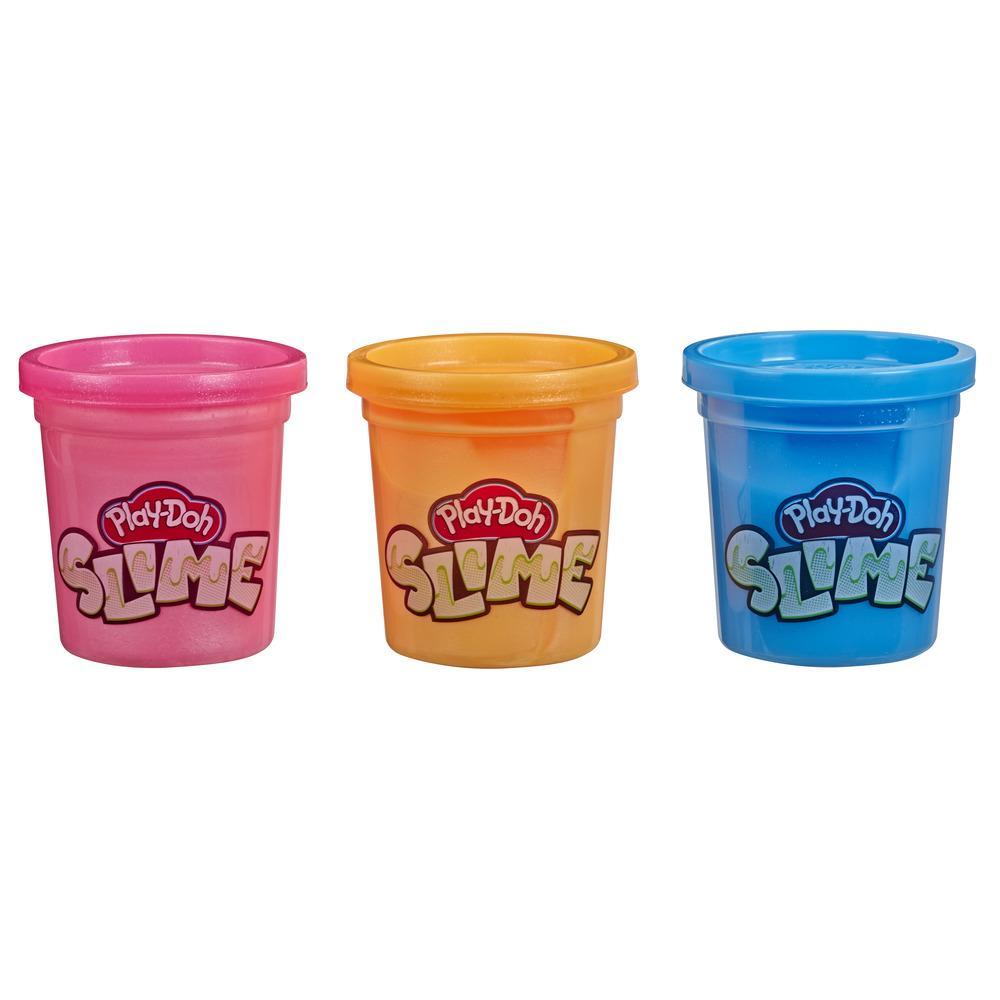 Play-Doh Brand Slime 3-Pack - Blue, Metallic Orange, and Metallic Pink