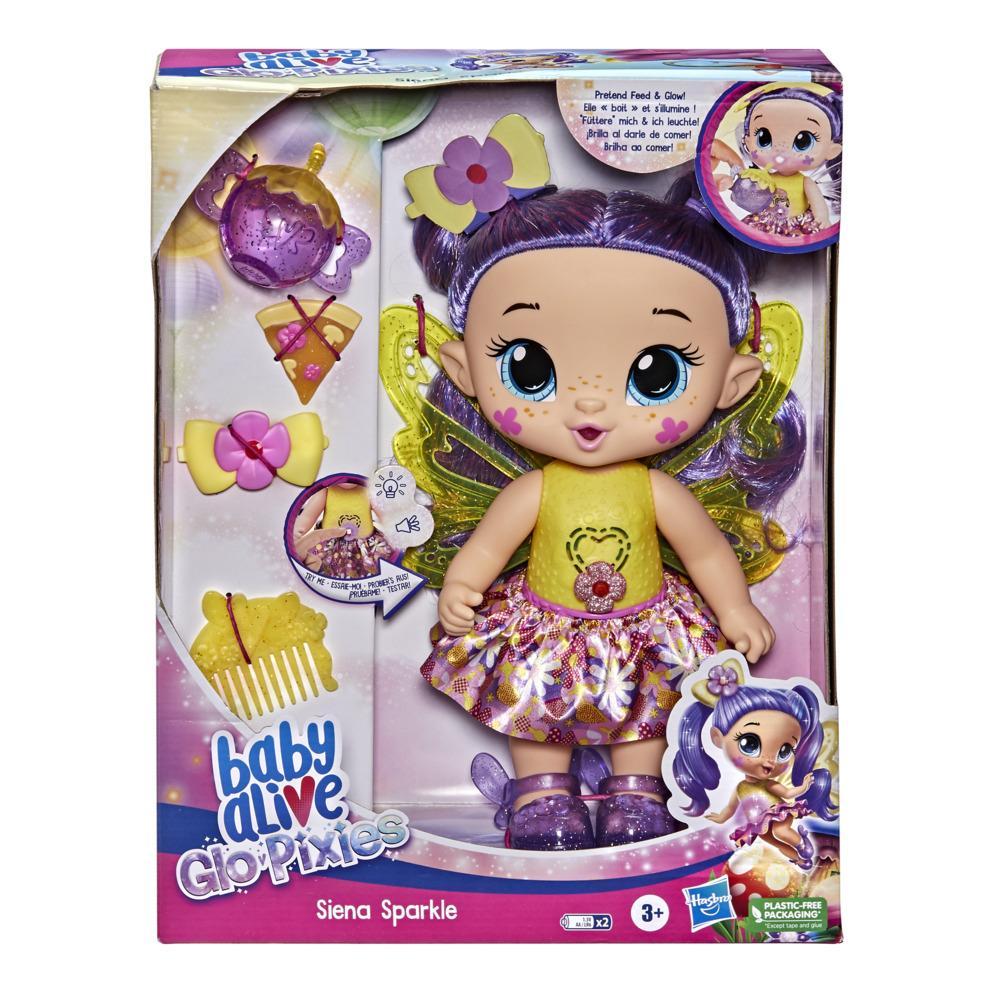 Baby Alive Glo Pixies Doll & Accessories Siena Sparkle Interactive 