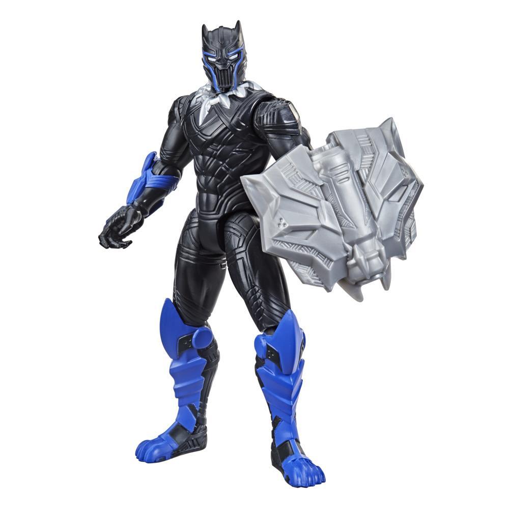 Marvel Avengers Mech Strike 6-inch Scale Action Figure Toy Black Panther And Battle Accessory, For Kids Ages 4 And Up