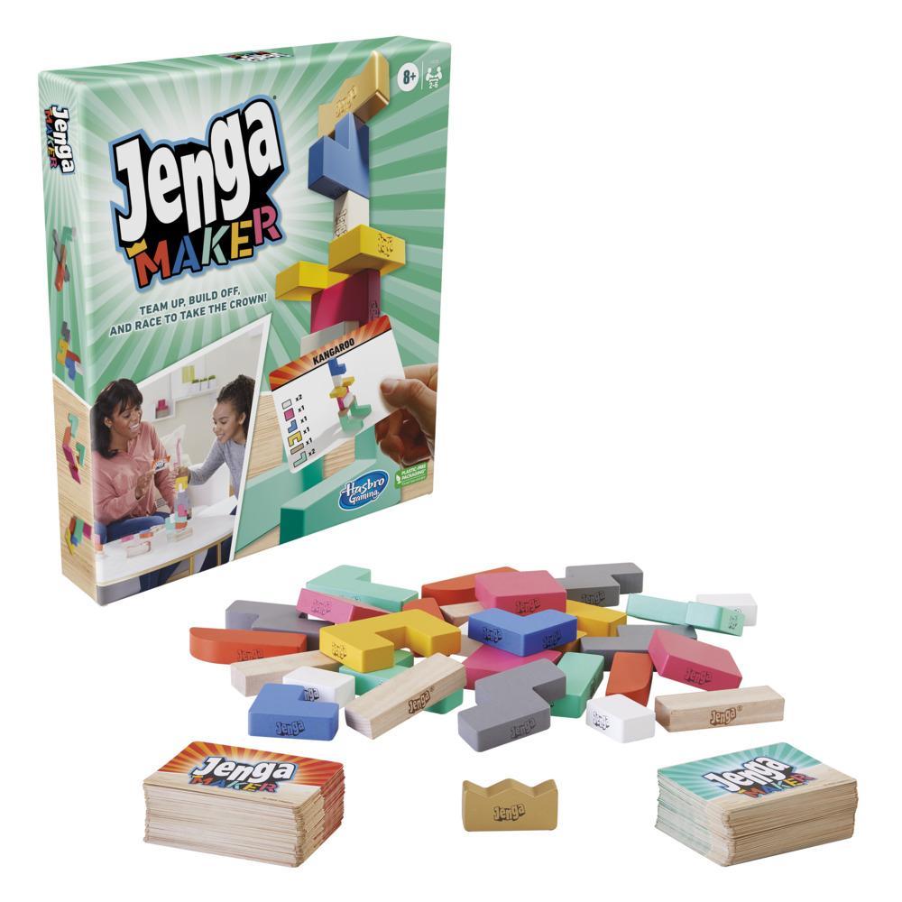 Details about   Classic Jenga Game With Genuine Hardwood Hasbro A2120 Ages 6 