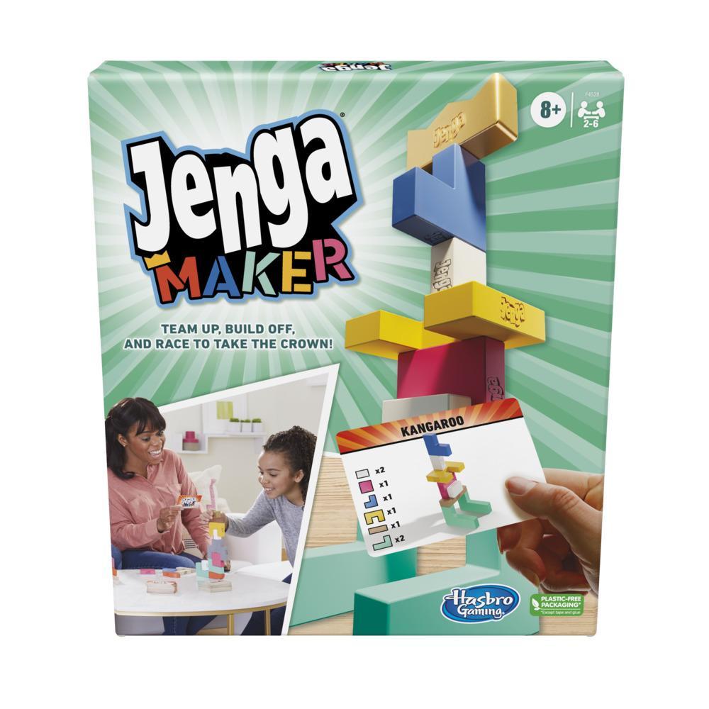 Jenga Maker, Genuine Hardwood Blocks, Stacking Tower Game, Game for Kids Ages 8 and Up, Game for 2-6 Players