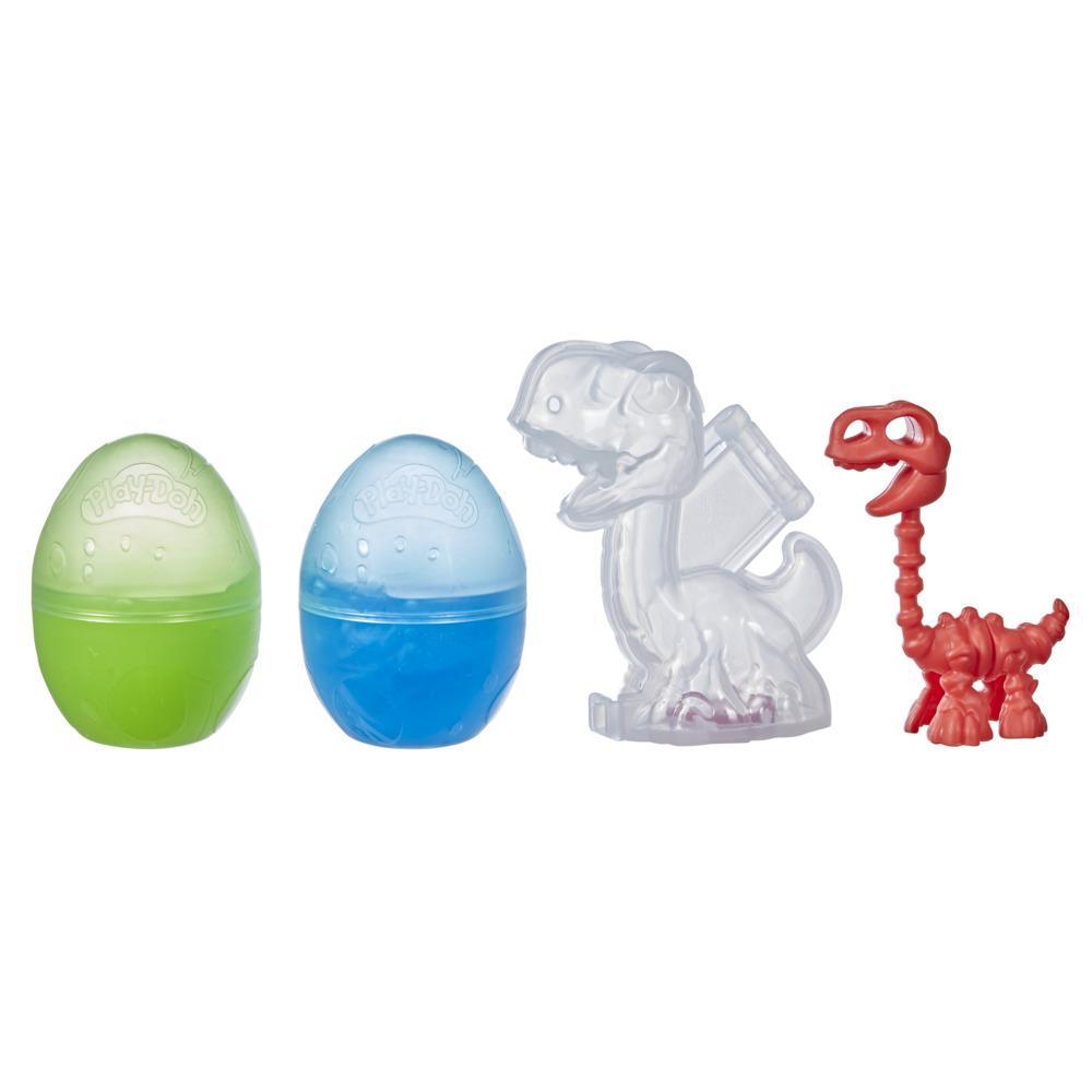 Play-Doh Slime Dino Crew Eggs and Dinosaur Bones Brontosaurus Toy with HydroGlitz Compound, Non-Toxic