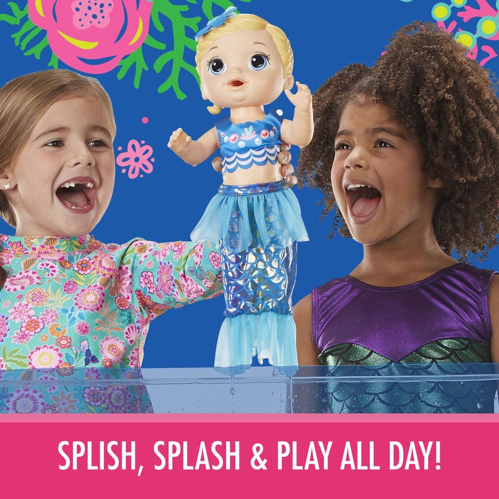 Hasbro Baby Alive Shimmer n Splash Mermaid Blond Hair Baby Doll Kid Toy Gift 