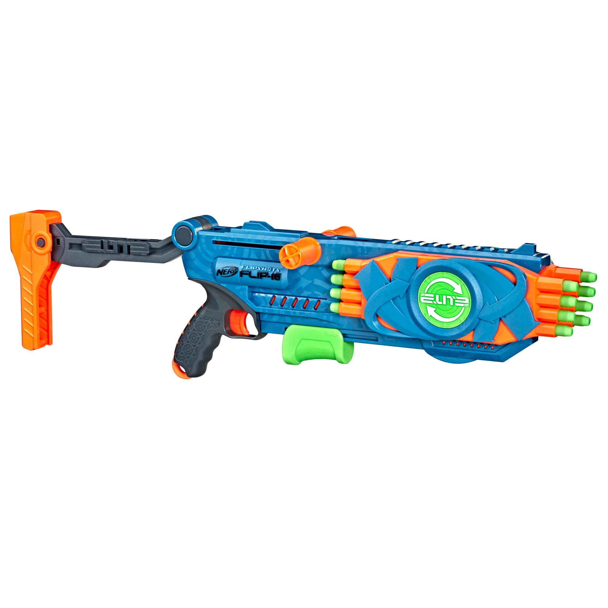 Vermelden woordenboek Lelie Nerf Elite 2.0 Flipshots Flip-16 Blaster, 16 Dart Barrels Flip to Double  Your Firepower, 16-Dart Capacity, 16 Nerf Darts | Nerf