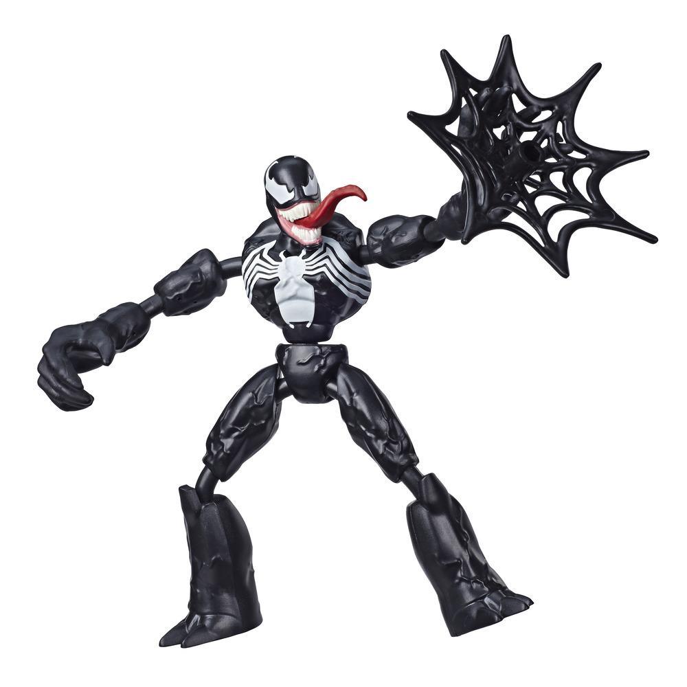 Marvel Spider-Man Bend and Flex Venom Action Figure, 6-Inch Flexible Figure, Includes Web Accessory, Ages 4 And Up