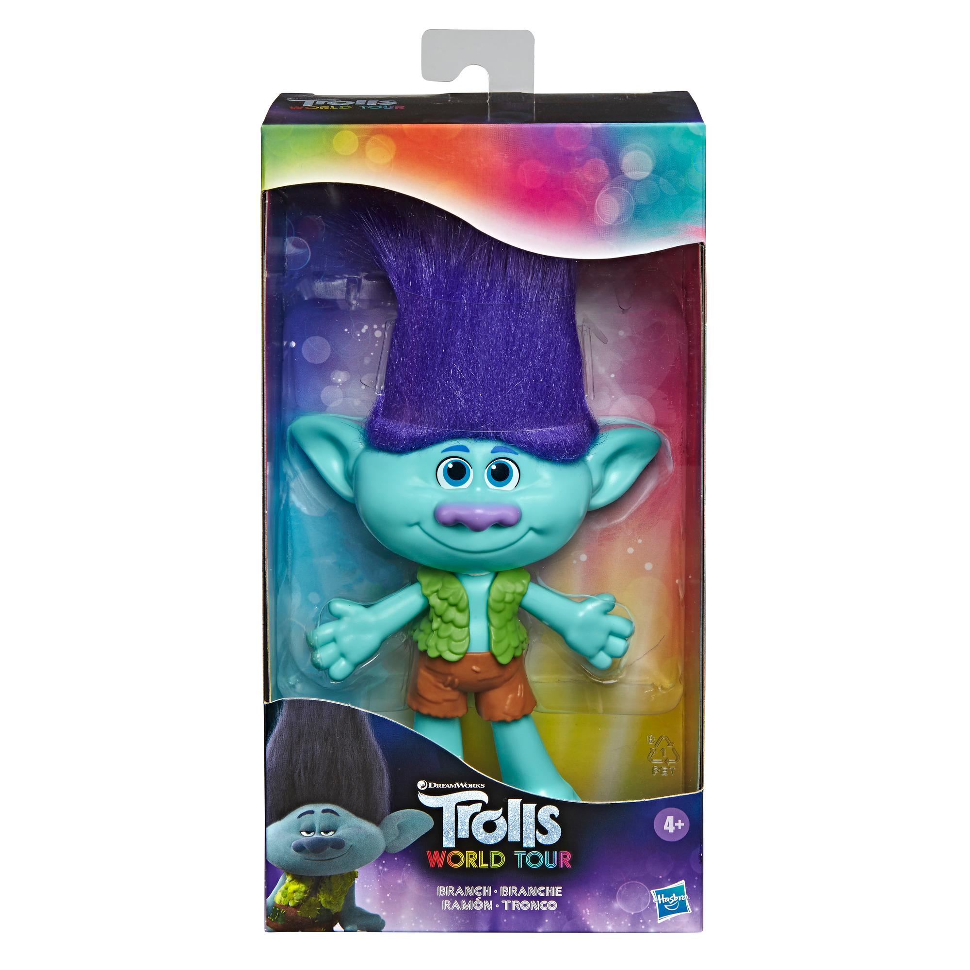 DreamWorks Trolls Branch Doll with Removable Vest and  Shorts, Inspired by Trolls World Tour, Toy for Girls 4 and Up