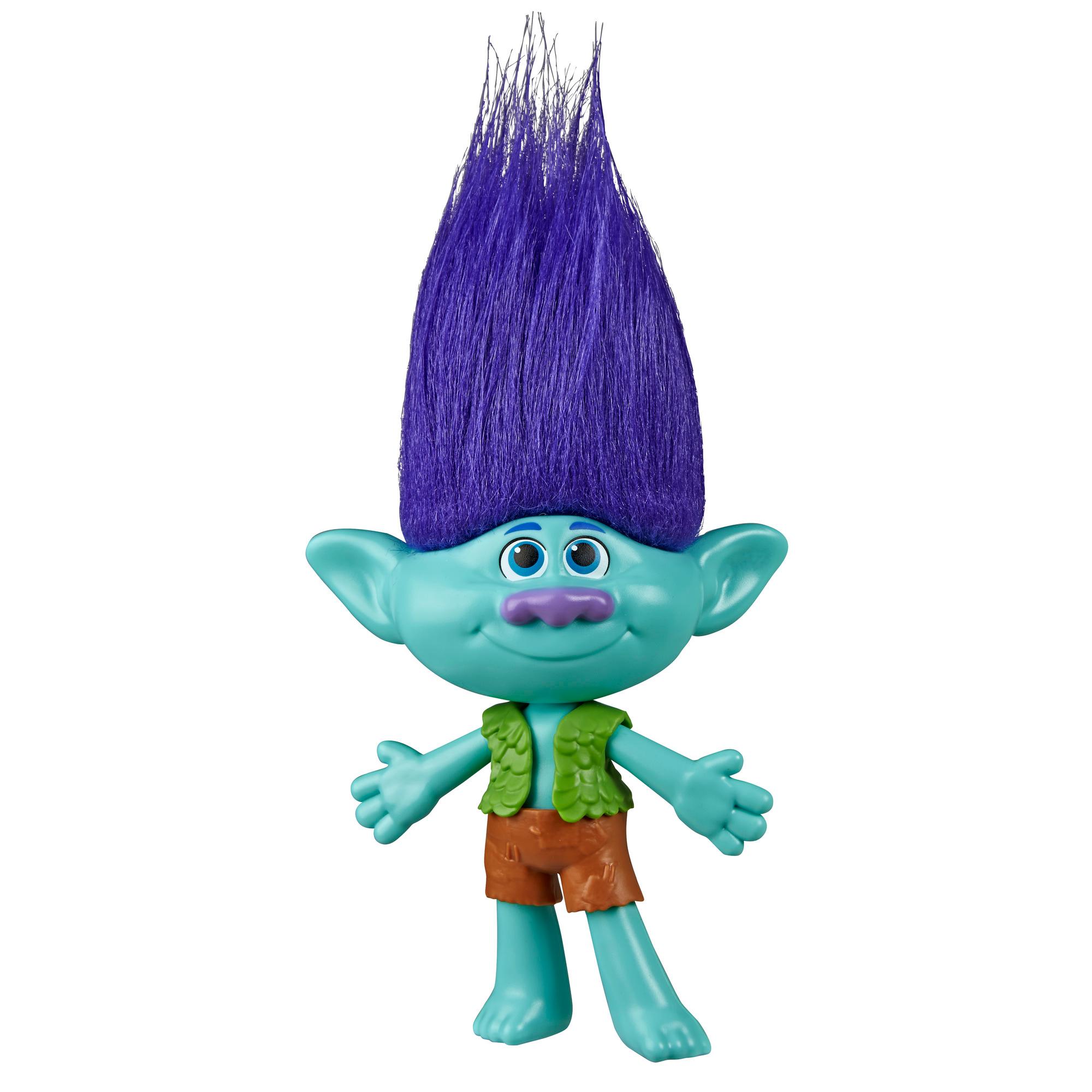 DreamWorks Trolls Branch Doll with Removable Vest and  Shorts, Inspired by Trolls World Tour, Toy for Girls 4 and Up