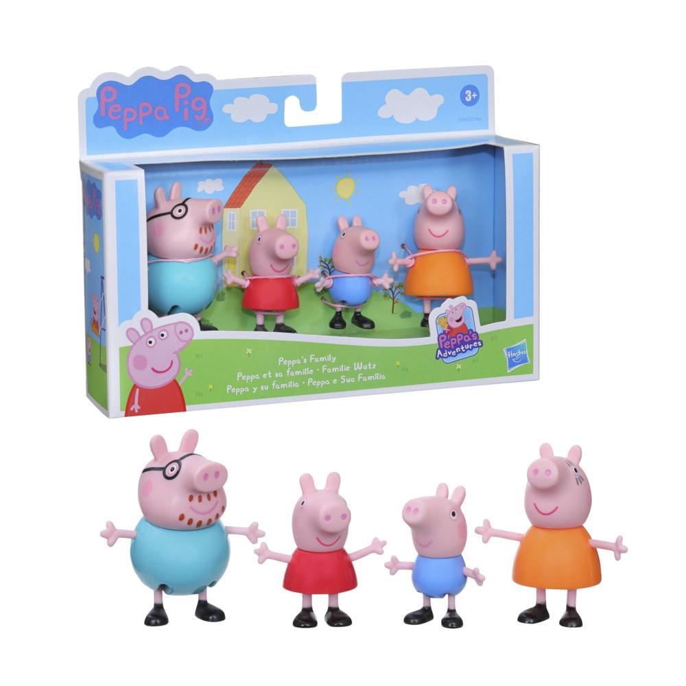 Peppa Pig Peppa's Adventures Peppa's Family Figure 4-Pack Toy, 4 Peppa Pig  Family Figures, Ages 3 and up - Peppa Pig