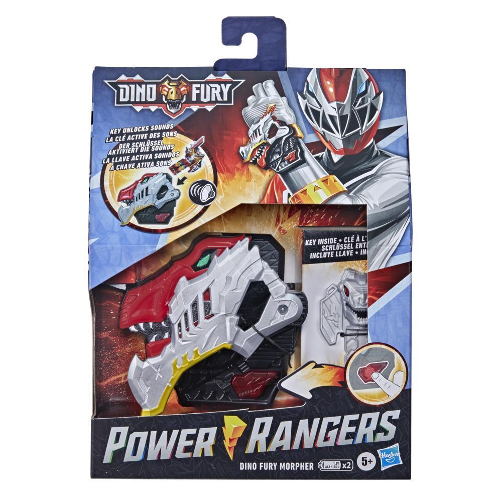 Hasbro Power Rangers Dino Fury Morpher Elektronisches Spielzeug mit Lichtern Sounds und Dino Fury Schlüssel Inspiriert von der Power Rangers Serie 