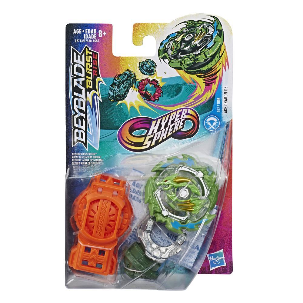 Beyblade Burst Rise Hypersphere Ace Dragon D5 Starter Pack -- Battling Top Toy and Right/Left-Spin Launcher
