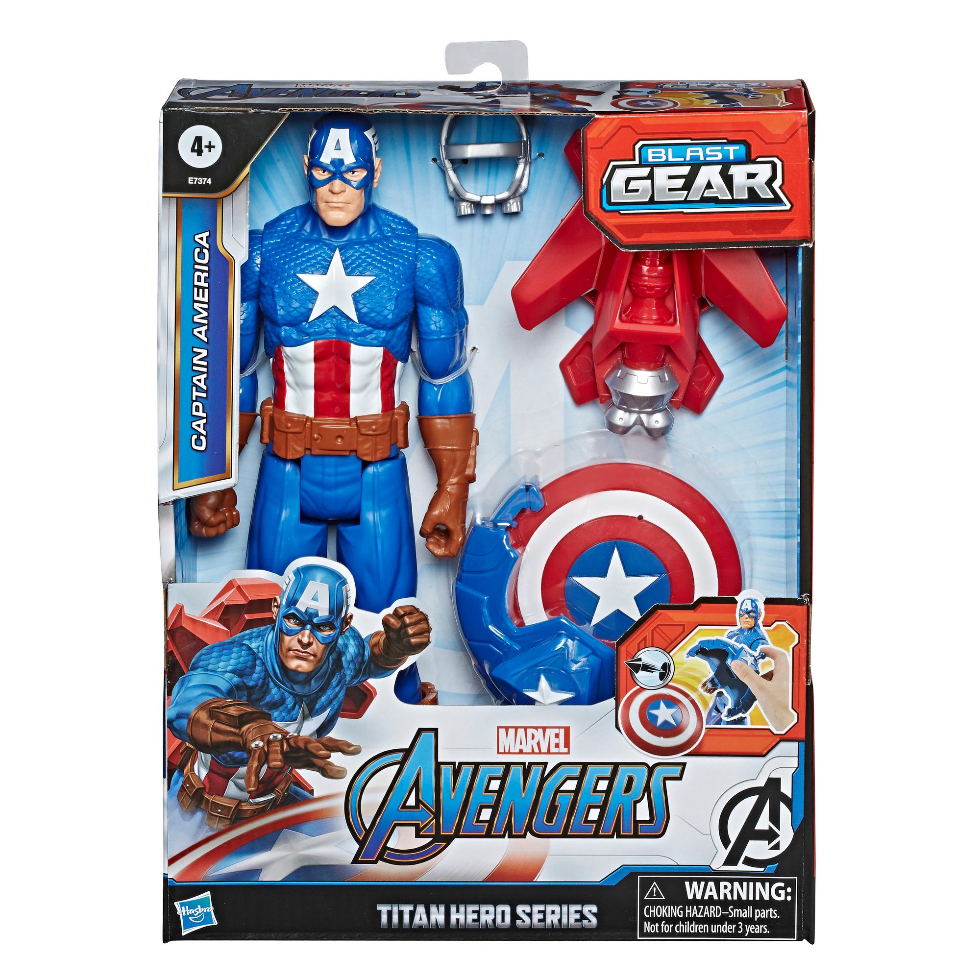 Marvel 12" Avengers Titan Hero Series With Blast Gear Iron Man Captain America