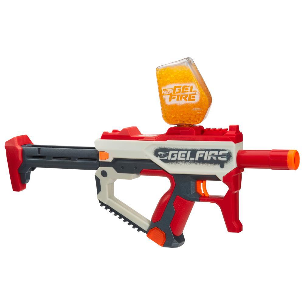 Nerf Pro Gelfire Mythic Blaster, 10,000 Gelfire Rounds, Hopper, Rechargeable Battery