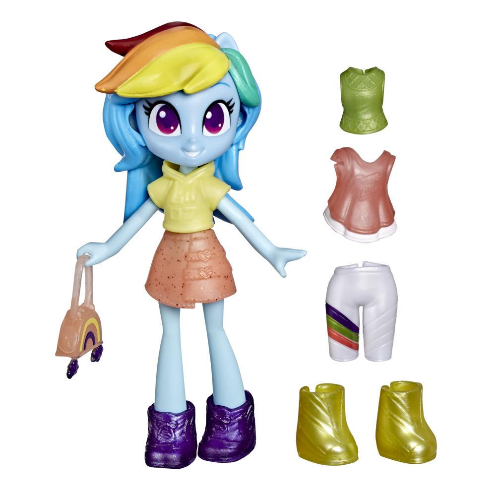 My Little Pony Equestria Girls Fashion Squad Rainbow Dash, 3-Inch Potion Mini Doll Toy with Outfit, Surprise Accessories