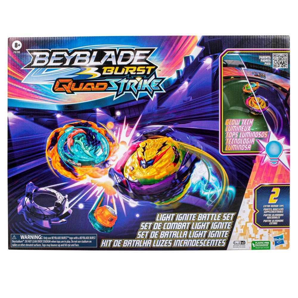 Beyblade Burst QuadStrike Zeal Nyddhog N8 Spinning Top Single Pack,  Battling Game Top Toy