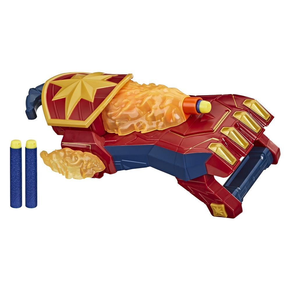 NERF Power Moves Marvel Avengers Captain Marvel Photon Blast Dart-Launching Toy 