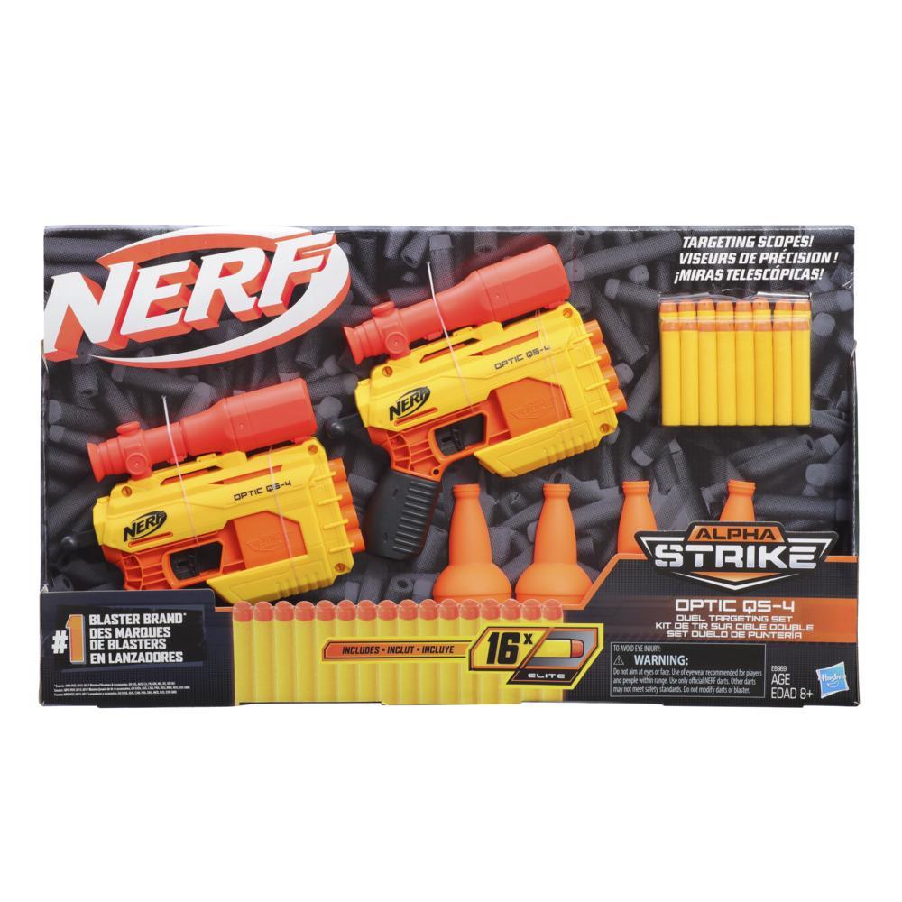 NERF Alpha Strike Fang Qs-4 18 PC Two Blaster Set Dual Target & 12 Darts for sale online 