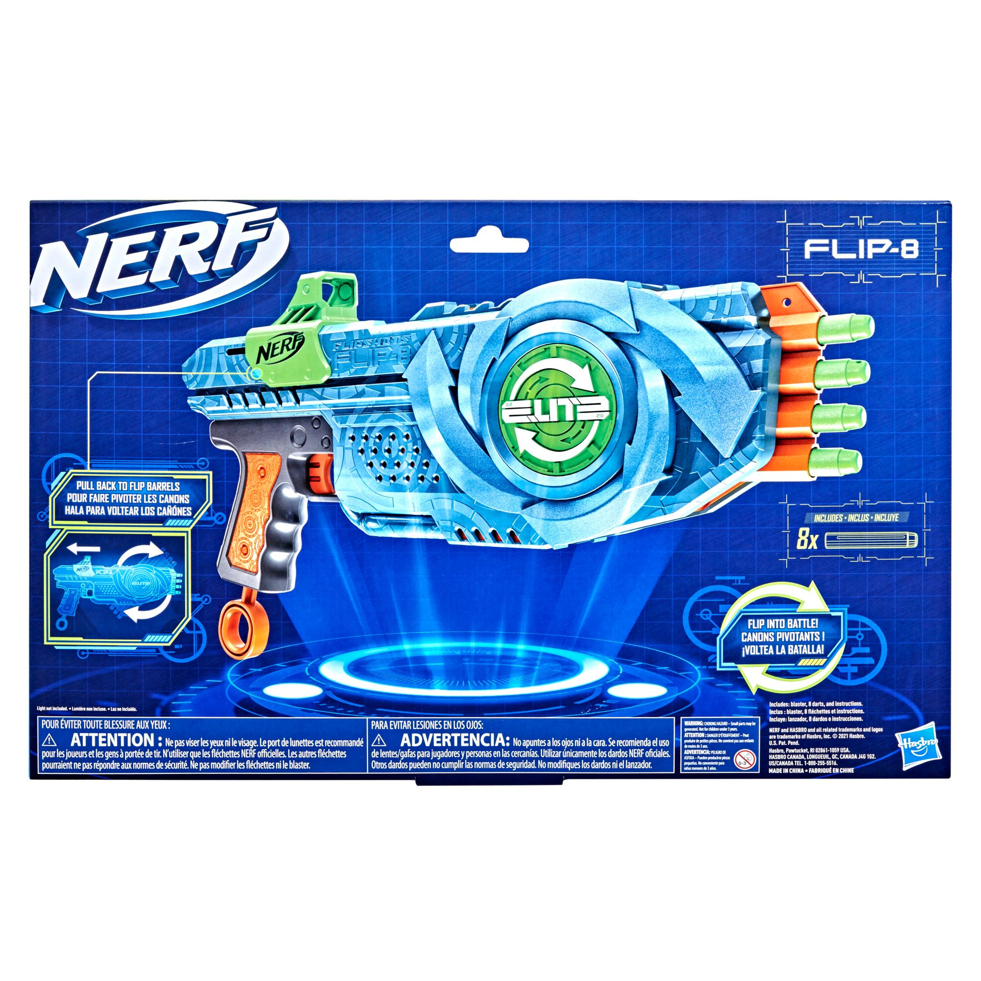 Nerf Elite 2.0 Flipshots Flip-8 Blaster, 8 Dart Barrels Flip to Double Your  Firepower, 8-Dart Capacity, 8 Nerf Darts | Nerf