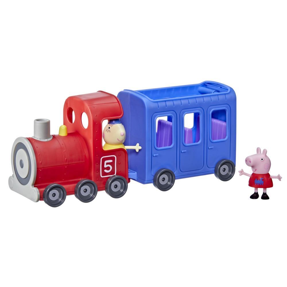 Peppa Pig Peppa’s Adventures Miss Rabbit’s Train Detachable Preschool Toy: 2 Figures, Rolling Wheels, for Ages 3 and Up