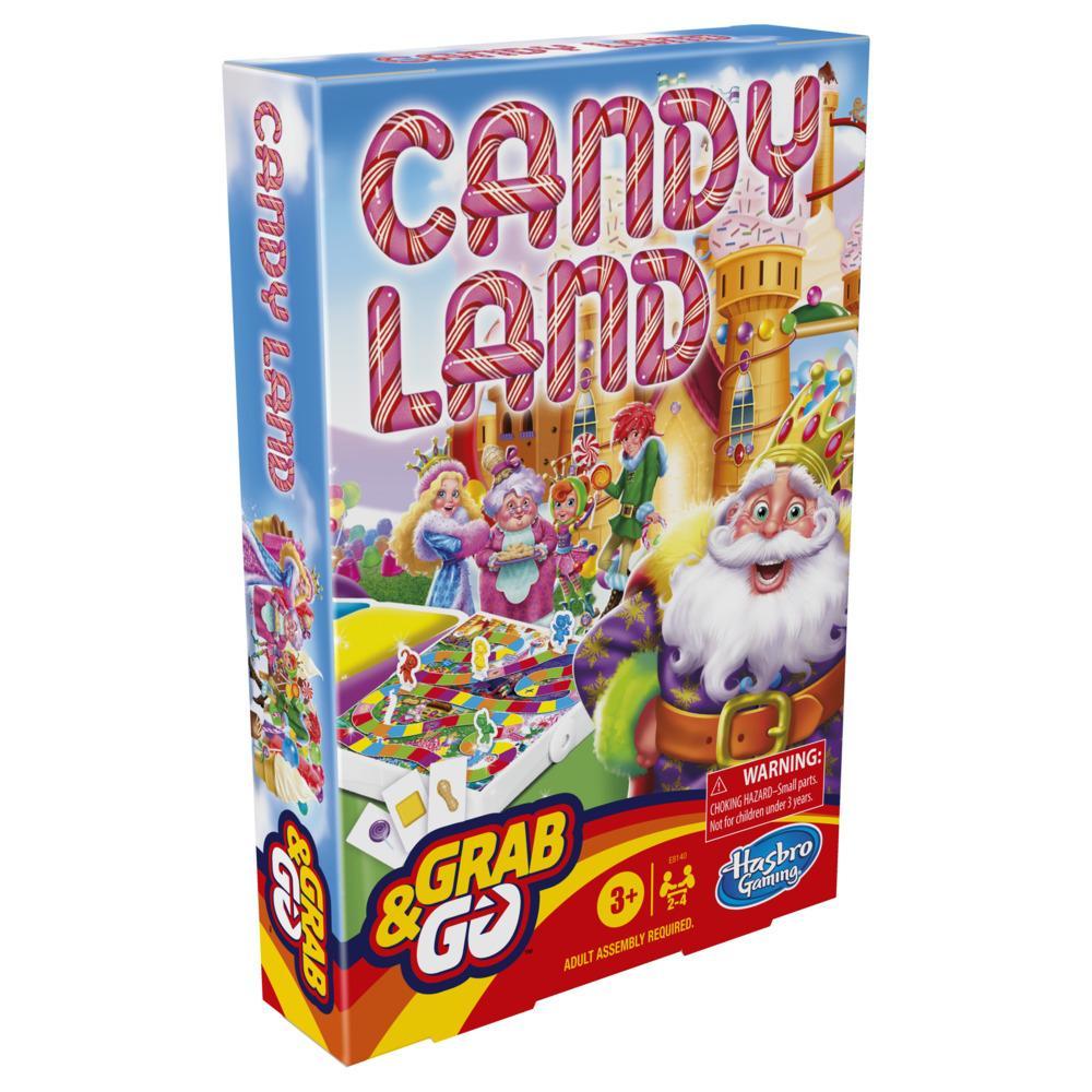 Grab and Go Candy Land Game, Portable Travel Game for Kids Ages 3 and Up