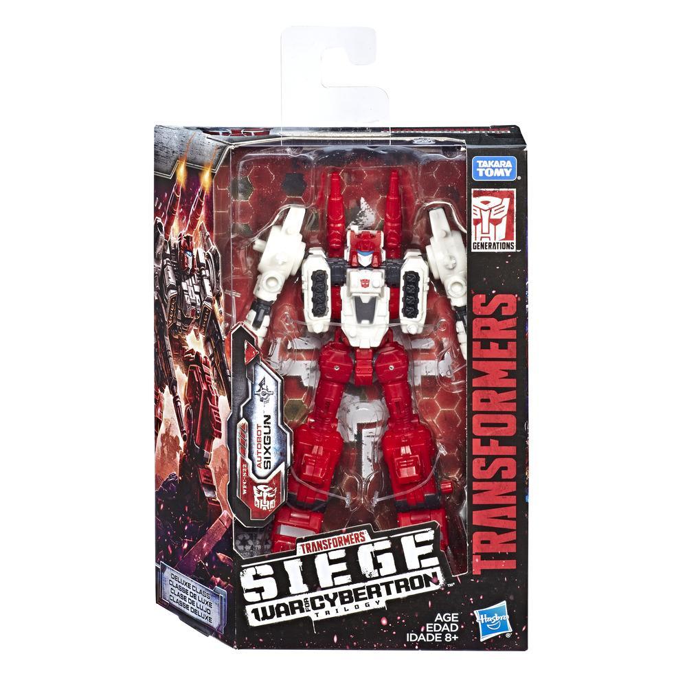 Transformers Toys Generations War for Cybertron Deluxe WFC-S22 Autobot Six-Gun Weaponizer Action Figure - Siege Chapter - Adults and Kids Ages 8 and Up, 5.5-inch