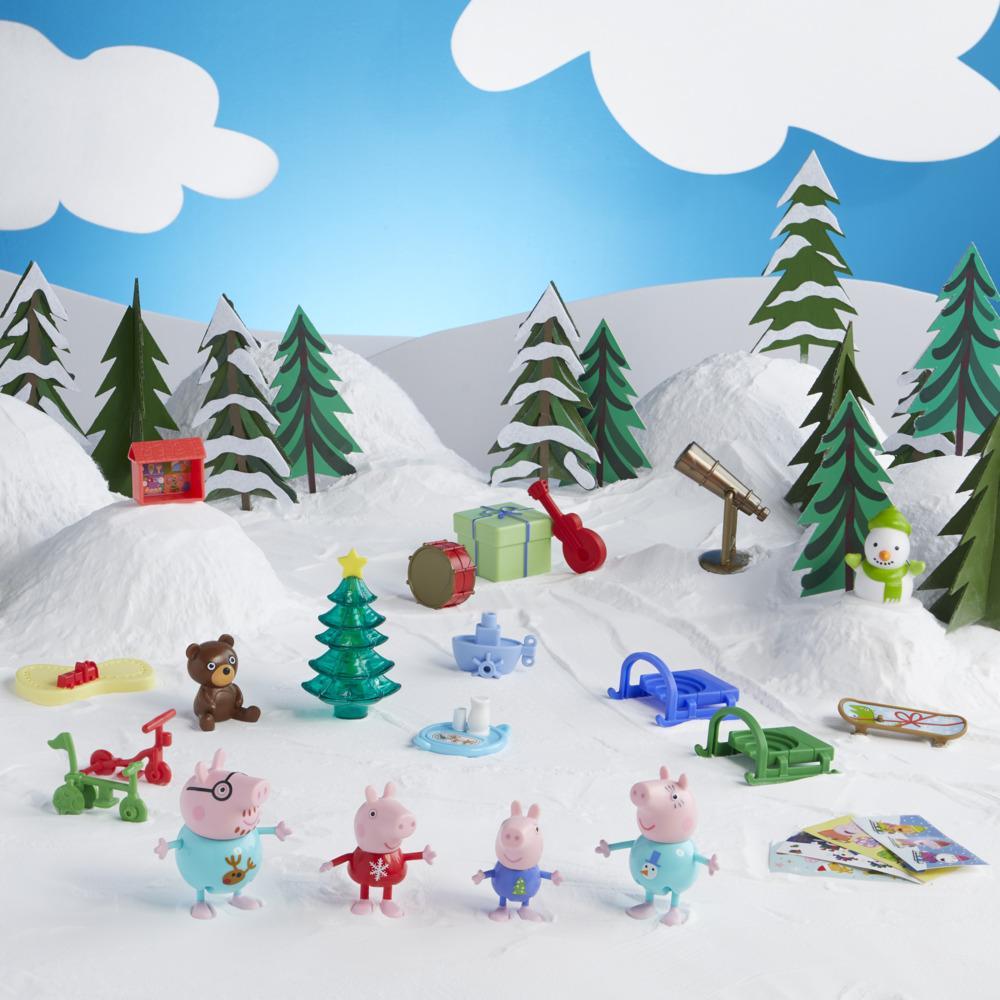 Hasbro Peppa’s Kids Advent Calendar, Contains 24 Surprise Toys, 4 Holiday Family Figures; Ages 3 and Up