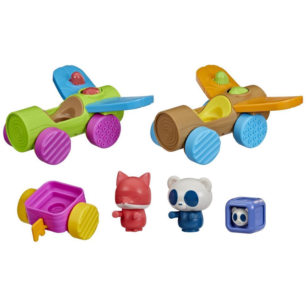 Playskool Roll and Go Critters Vehicle Toys for Toddlers Age 1 and Up, Includes 2 Vehicles, 2 Figures (Amazon Exclusive)