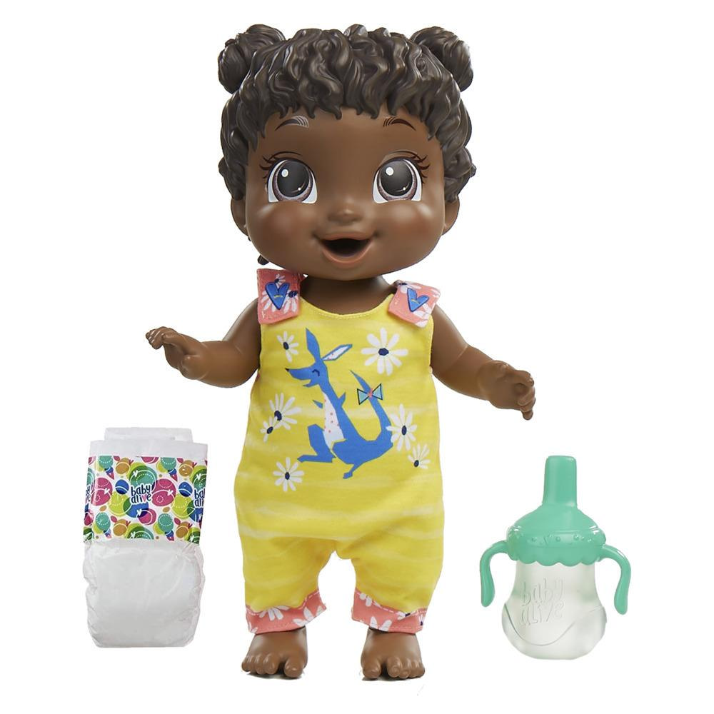Baby Alive Baby Gotta Bounce Doll, Kangaroo, Bounces with 25+ SFX, Drinks, Wets, Black Hair Toy for Kids Ages 3 and Up