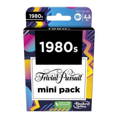 Trivial Pursuit 1980s Mini Pack Game, Fun Trivia Questions for Adults and Teens