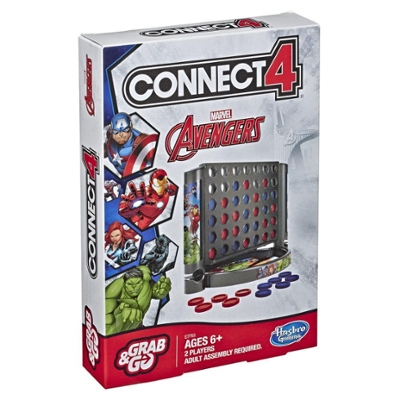 Grab and Go Connect 4 Game: Marvel Avengers Edition