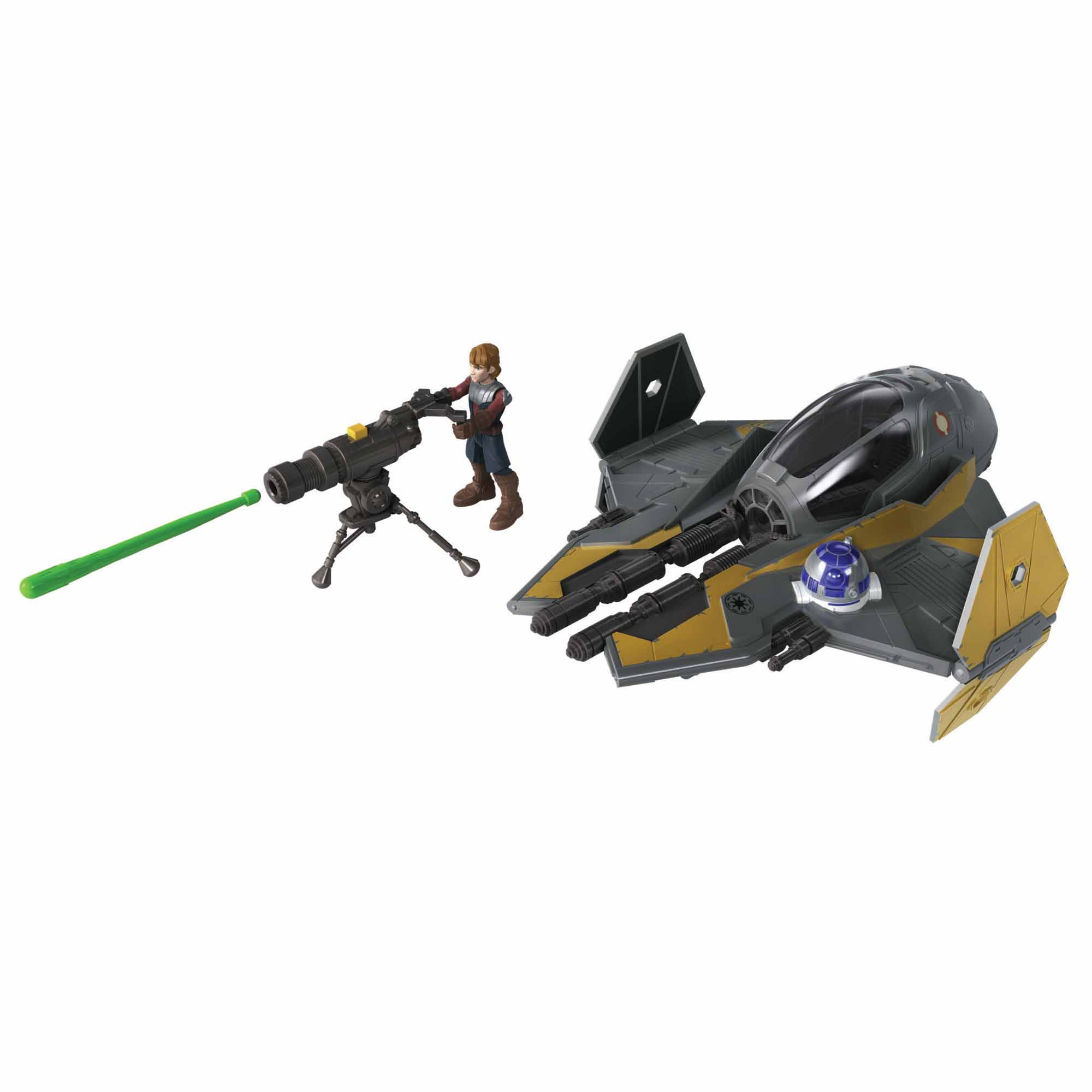 Star Wars Mission Fleet Stellar Class Anakin Skywalker Jedi Starfighter 2.5-Inch-Scale Figure and Vehicle, Ages 4 and Up
