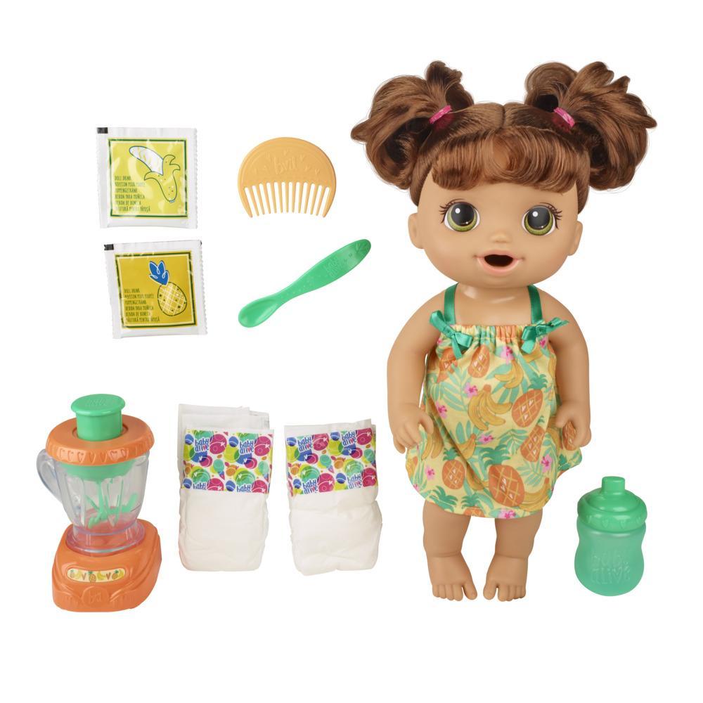 Baby Alive Magical Mixer Baby Doll Tropical Treat, Blender, Accessories, Drinks, Wets, Eats, Toy for Kids Ages 3 and Up