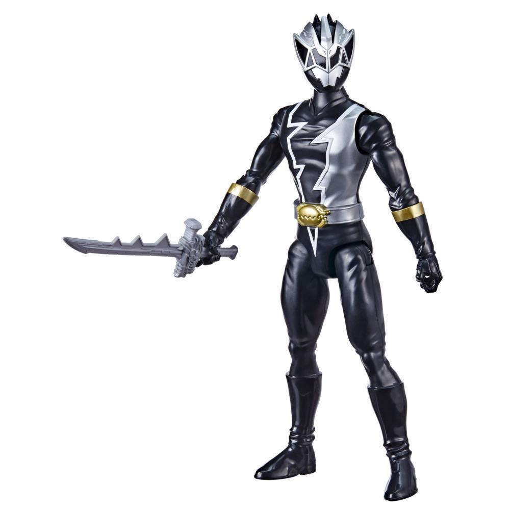 Power Rangers Dino Fury Black Ranger 12-Inch Action Figure Toy Inspired by the Power Rangers TV Show