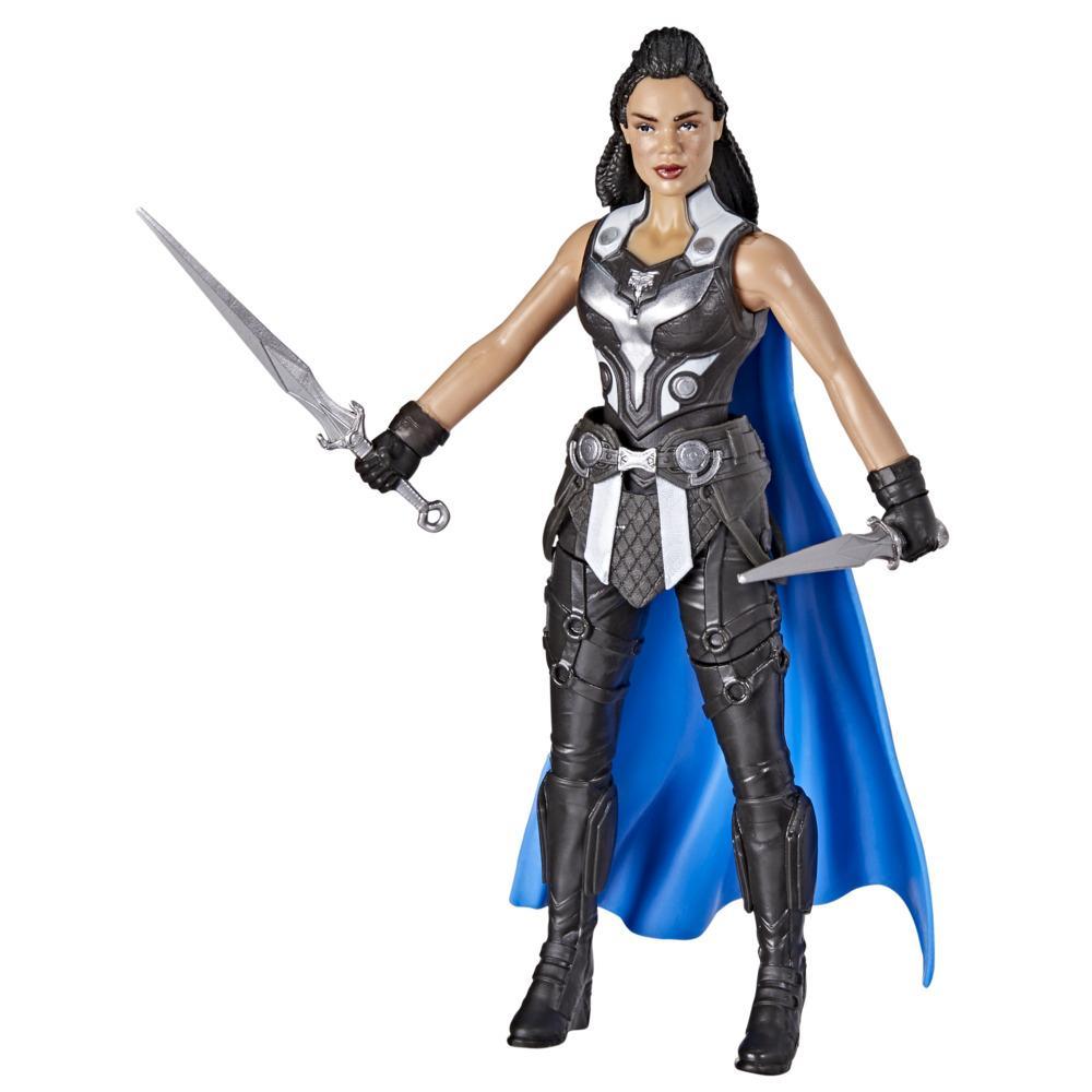 Marvel Studios' Thor: Love and Thunder King Valkyrie Toy, 6-Inch-Scale Deluxe Figure with Action Feature, Ages 4 and Up
